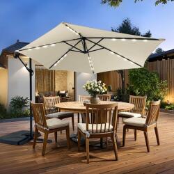 Avenberg Umbrelă reglabilă AVENBERG SUNNY LED 300, diametru 3M, bej