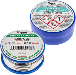 Cynel Kit pentru lipire instalatii din cupru Cynel, fludor Sn97Cu3, 100 g + pasta 30 ml (44E745)