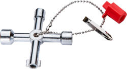 NEO TOOLS Cheie universala de montator pentru dulapuri tehnice, cromata, NEO (02-001)