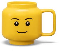 LEGO® Cana mare LEGO din ceramica 530 ml, model cap de baiat galben (41460800)