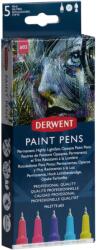 Derwent Liner Derwent Professional, 0.5 mm, pentru suprafete multiple, 5 buc/set, culori mate, varianta 3 (DW-2305520)