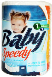  Papírtörlő konyhai 3 rétegű átmérő: 15 cm 100 lap/21 méter/tekercs 1 tekercs/csomag Baby Speedy fehér