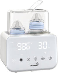  Grownsy Grownsy W3-1 двойна, затопляща машина за шишета, LED дисплей, 280 W, 400 мл, бял (W3-1) Бебефон
