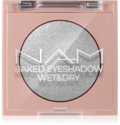 NAM Baked Eyeshadow umbre de pleoape cu sclipici culoare 02 Silver Lining 4 g
