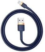 Baseus Cafule USB - Lightning Adatkábel - Kék/Arany - 1m CALKLF-BV3