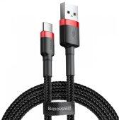 Baseus Cafule USB-A - USB-C Adatkábel - 0.5m - Fekete/Piros CATKLF-A91