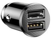 Baseus Grain Autóstöltő 2xUSB 3.1A - Fekete CCALL-ML01