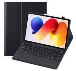 Gigapack tok álló (bőrhatású, flip, Bluetooth billentyűzet, angol QWERTY, asztali tartó, ceruzatartó, fekete) (GP-190800)