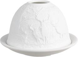 Clayre & Eef Reni fehér porcelán gyertya 12x8 cm (6CE1818)