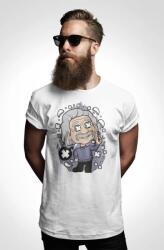 D&B Férfi/Unisex Póló PC00039 Einstein Fehér-Méret M (PC00039EinsteinWhiteM)