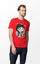 D&B Férfi Unisex Póló PC00016 Kiss Piros-Méret S (PC00016KissRedS)