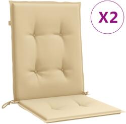 vidaXL 2db melange bézs szövet alacsony háttámlás székpárna 100x50x4cm 1.2 kg (4002454)