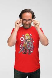 D&B Férfi/Unisex Póló PC00050 Heman Piros-Méret 2XL (PC00050HemanRed2XL)