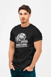 D&B Férfi/Unisex Póló ME00001 BoberKurwa Fekete-Méret M (ME00001 BoberKurwa Black-SizeM)
