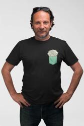 D&B Férfi/Unisex Póló PO00010 Dollar Pocket Fekete-Méret XL (PO00010DollarPocketBlackXL)