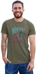 D&B Férfi/Unisex Póló ST00181 Angry Dog Katonai zöld-Méret S (ST00181AngryDogMilitaryGreenS)