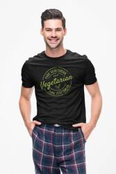 D&B Férfi/Unisex Póló ST00157 Vegetarian Fekete-Méret 2XL (ST00157VegetarianBlack2XL)