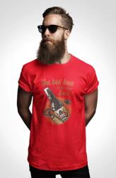 D&B Férfi/Unisex Póló ST00135 Beer Piros-Méret L (ST00135BeerRedL)