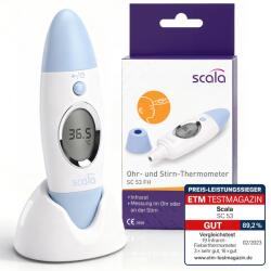 Scala Termometru digital scala SC 53 pentru masurarea temperaturii la ureche si frunte, 3 secunde (scala SC 53)