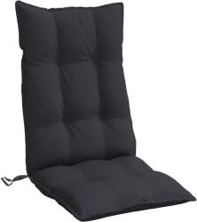 vidaXL 4 db fekete oxford-szövet magas háttámlájú székpárna 6.55 kg (377624)