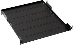 TRITON fém perforált fix polc 19 ", 1U / 250mm, 15kg, Fekete (RAB-UP-250-A4)