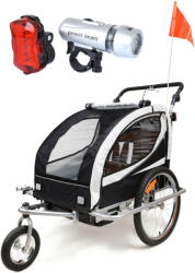 Funfit Kids 2 Person Bicycle Trailer с амортисьор + Jogging функция - black (2953)
