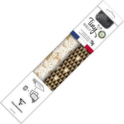 Clairefontaine Tiny Rolls, fekete/fehér + szalag, kraft 70 g, 5 × 0, 35 m (223888C)