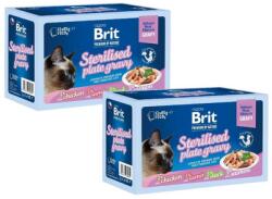 Brit Premium by Nature Cat Delicate Fillets in Gravy Family Plate Sterilised 24x85g nedves táplálék sterilizált felnőtt macskák számára