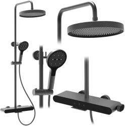 Rea Farel set de duș perete cu duș de ploaie grafit REA-P0352 (REAP0352)
