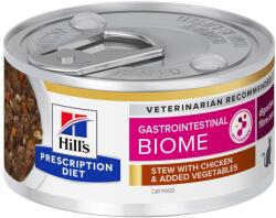Hill's Hill' s Prescription Diet GI Biome Stew emésztési támogatás macskáknak konzerv 82 g, 9+3 GRÁTISZ