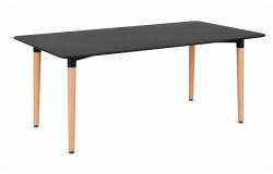 Leziter Silla 150 cm szögletes étkezőasztal fekete