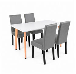 Leziter Verona 120 4+1 étkező garnitúra fehér-szürke
