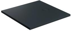 Omnires Cadita de dus compozit Omnires AquaRock M+ patrata negru lava mat 90x90 cm (AQUAROCK90-KBLV)