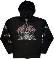 Queen Logo & Crest Outline Charcoal Grey L Pulóver (QUZHD122MC03)