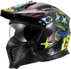 LS2 Cască de motocicletă trial LS2 OF606 Drifter Rayz negru-albastru (LS366062412-MASTER)