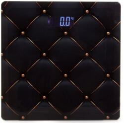 VERK GROUP Cântar de baie electronic din sticlă, cu ecran LCD, 180 kg, culoare negru auriu (17097) Cantar baie