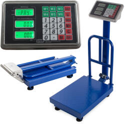 VERK GROUP Cantar electronic de platformă cu capacitate de 300kg, afișaj LCD și funcționare pe bază de acumulator (17112)