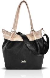ZELLIA Női Válltáska Zlb475 Fekete-Rosegold - Csillámos - (ZLK-zlb475-53922342)