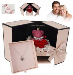  Ajándék Szett Örök Rózsa Nyaklánc Szív Valentin Nap Doboz (Jewelry Cases and Boxes)