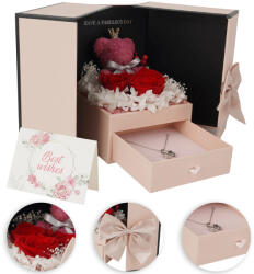  Tartósított Rózsák Virágdoboz Doboz Rózsa Örök Rózsák Dobozban Neki (ZAKONSERWOWANE RÓŻE FLOWER BOX)