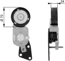 GATES Szíjfeszítő, hosszbordás szíj GATES T38426 for SEAT, SKODA, VW (T38426)