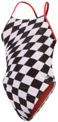 Speedo Womens Allover Digital Tie Back Chequered Flag M - UK34