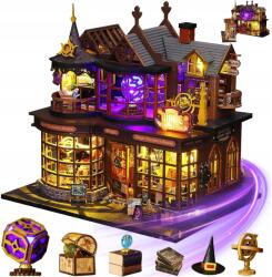 Bedee 3D puzzle Varázslatos babaház Építőkészlet Diy Led világítás (Puzzle 3D - Magiczny Skarbiec )
