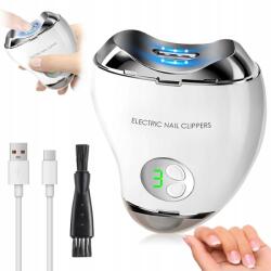 Bedee Csendes 2IN1 Körömvágó Gyerekeknek Led Lámpával Fehér Usb 45DB