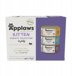 Applaws Cat Multipak eledel Nedves kiscicáknak ízkeverék6X70G zselében
