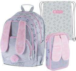 Astra HoneyBunny - nyuszis iskolatáska szett tornazsákkal, tolltartóval (SB-005)