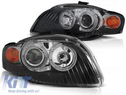  LED tuning hátsó lámpa szett Audi A4 B7 sedan 11.2004-03.2008 piros/füstös, bal és jobb (ABAUTX6010055)