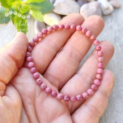 Kristály Jóga Shop Rózsaszín rodonit extra 4 mm-es ásvány karkötő
