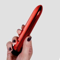  Vibrator Clasic Crushious Multispeed, Reglare Continua a Vibratiilor, ABS, Rosu, 17.5 cm Vibrator