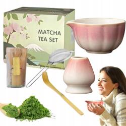 Bedee Ajándék Szett Tea Matcha Seprű Állvány Kanál Rózsaszín